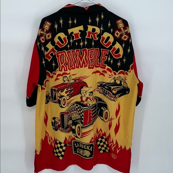 Vintage BC Ethic Men's LA ROCKA 'Hot Rod Rumble'  Shirt HARD ROCK Las Vegas XL - Picture 5 of 11